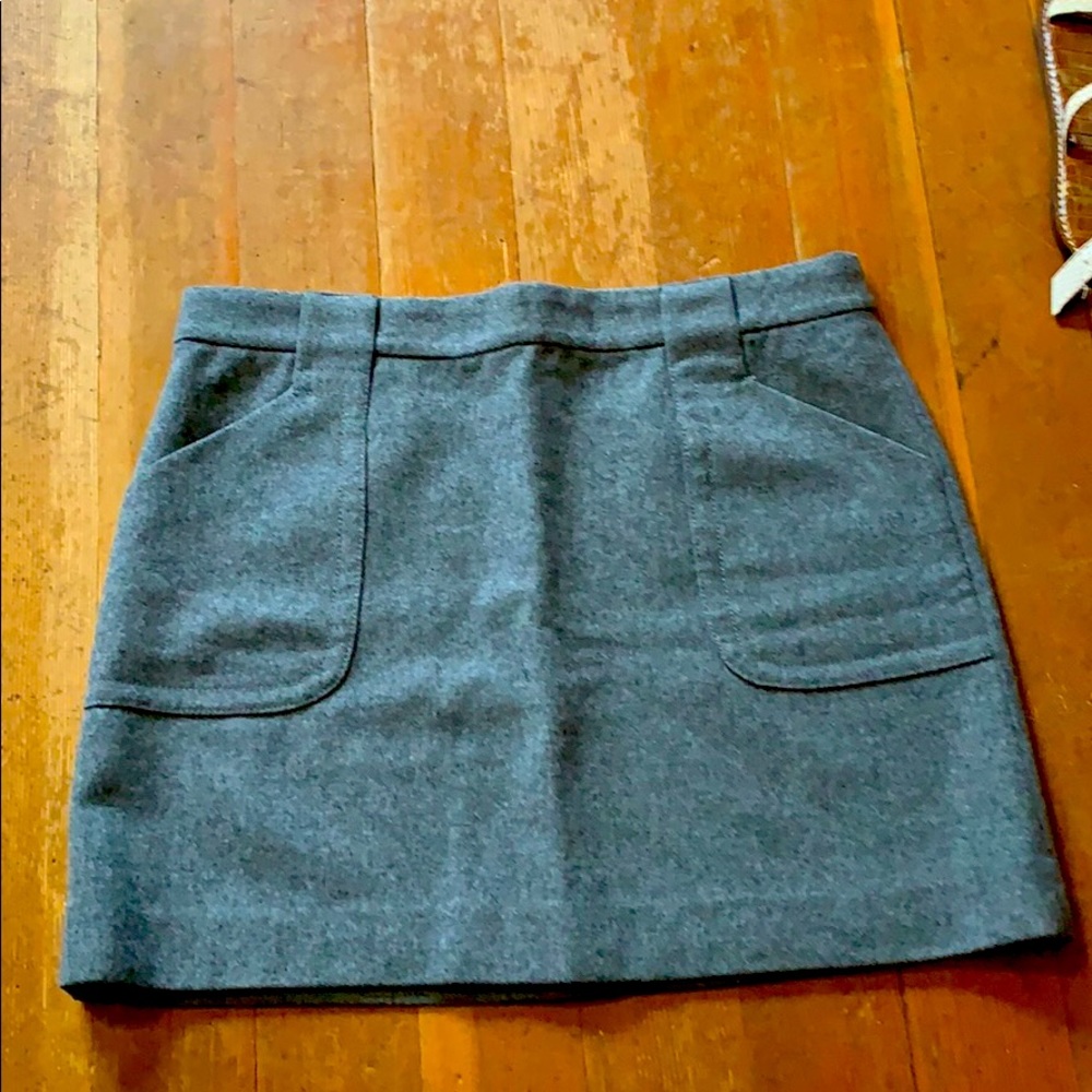 J Crew Wool Mini-Skirt